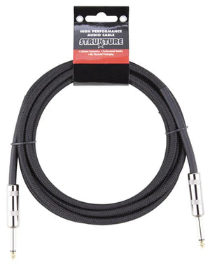 Strukture - 10Ft Instrument Cable, 6mm Woven - Black - SoundBox