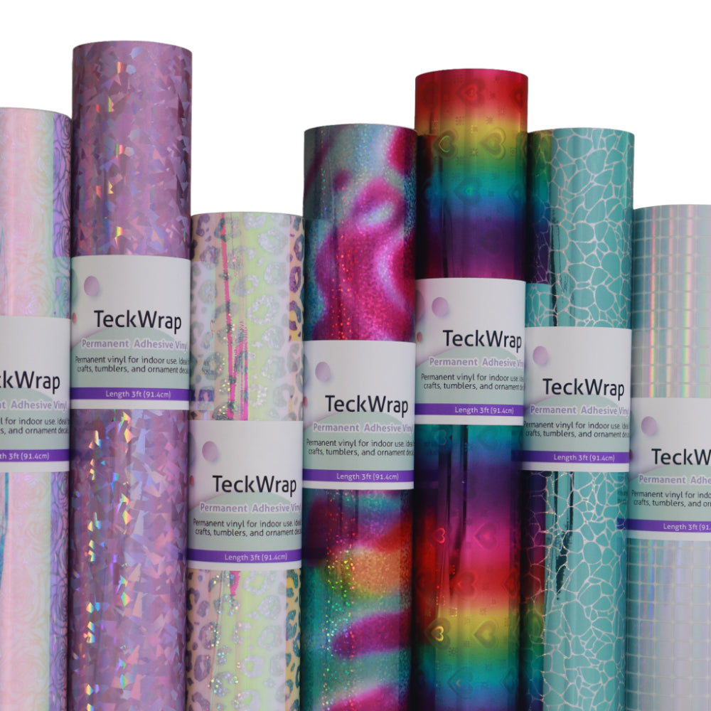 Holographic Pattern Permanent Adhesive Vinyl - TeckWrap, Uniquely Whynot  Craft
