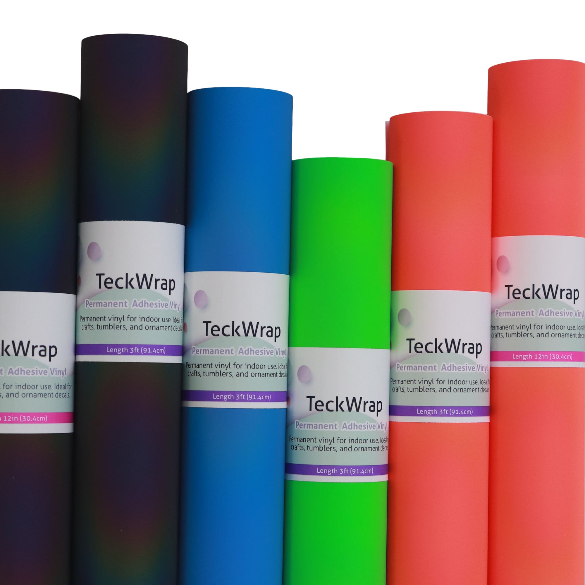 Matte Permanent Adhesive Craft Vinyl - Teck Wrap (12 and 3' Rolls) -  Uniquely Whynot Craft