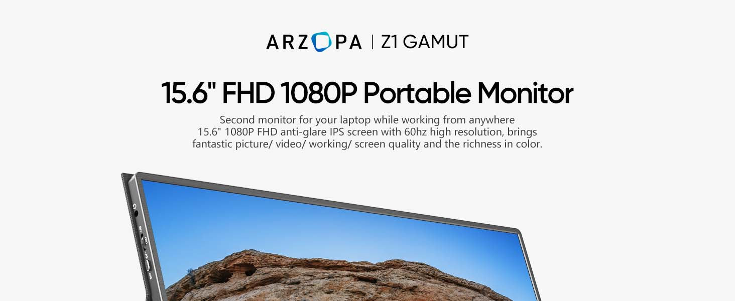 S1 Gamut 15.6'' HDR 1080P Portable Laptop Monitor – Arzopa Store