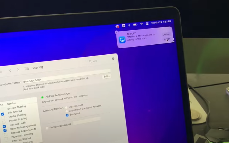 use airplay to make Macbook a monitor