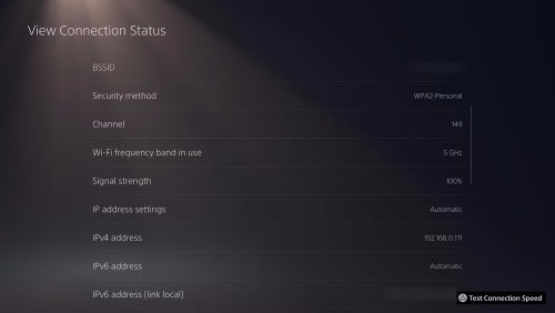 check ps5 internet connection status