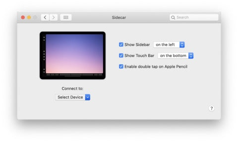 condigure sidecar settings on mac