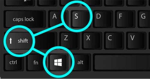 Press the Windows key (Win) + Shift + S simultaneously to activate the screen capture tool