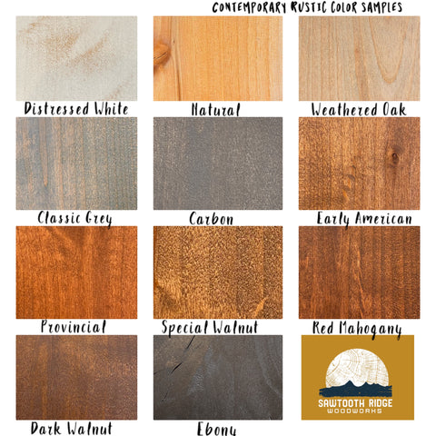 Contemporary Rustic Stain Color Samples