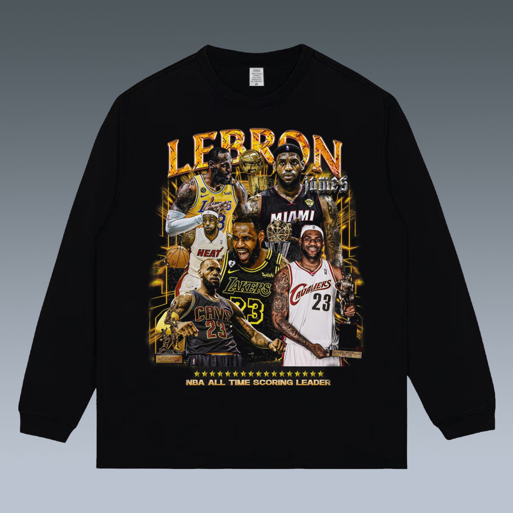 GRAPHIC LONG SLEEVE TEE - LEBRON JAMES - STREETWEAR