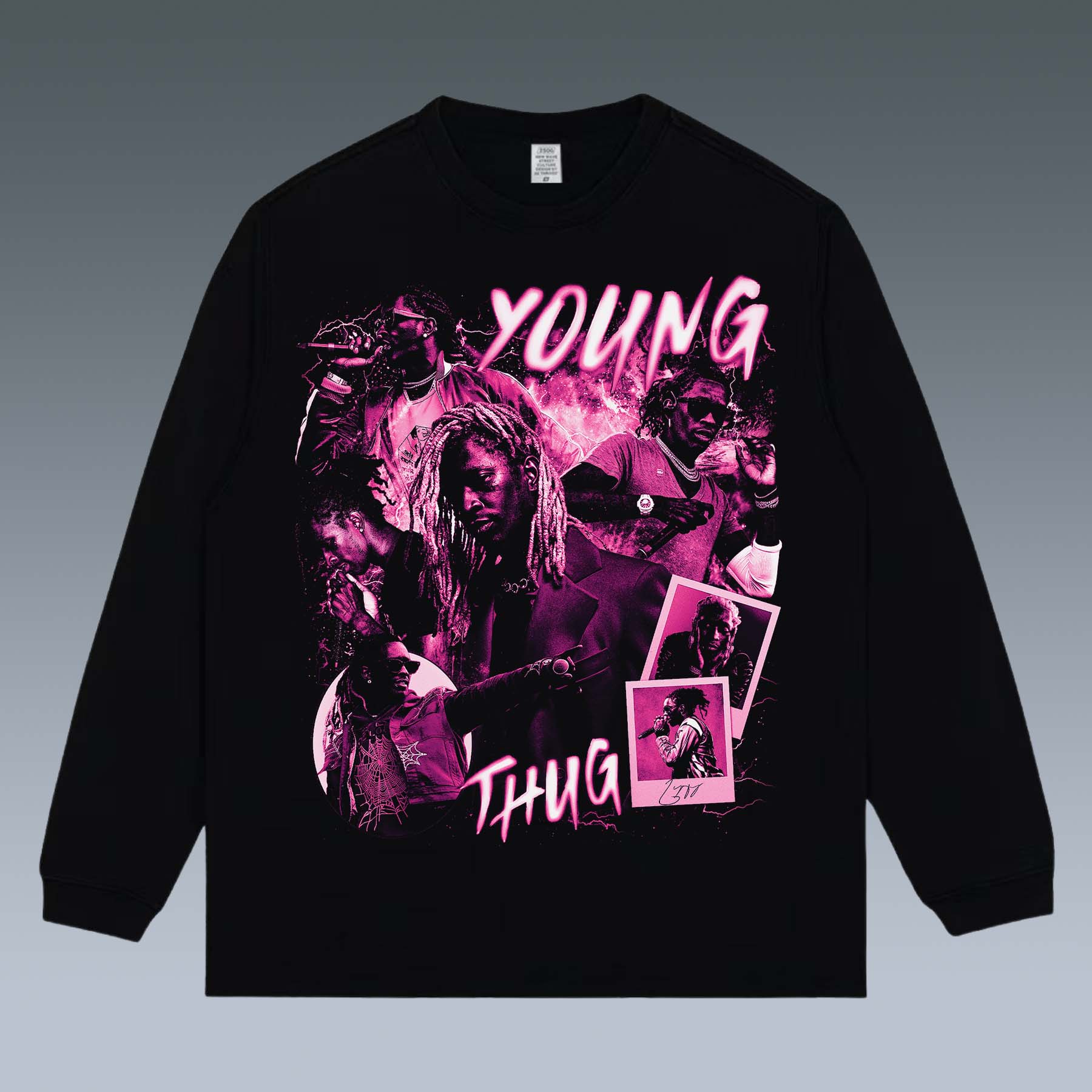 GRAPHIC LONG SLEEVE TEE - YOUNG THUG - STREETWEAR