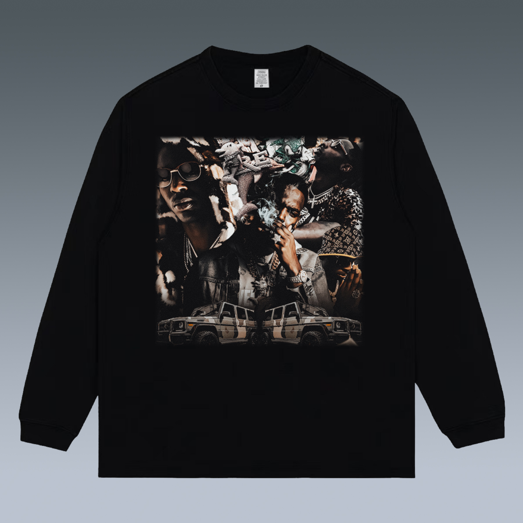 GRAPHIC LONG SLEEVE TEE - YOUNG DOLPH - STREETWEAR