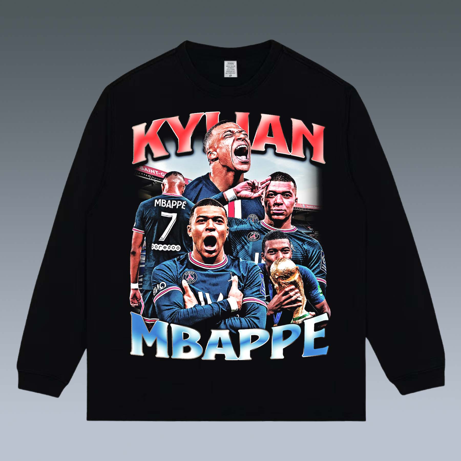 VINTAGE LONG SLEEVES | KYLIAN MBAPPE - STREETWEAR