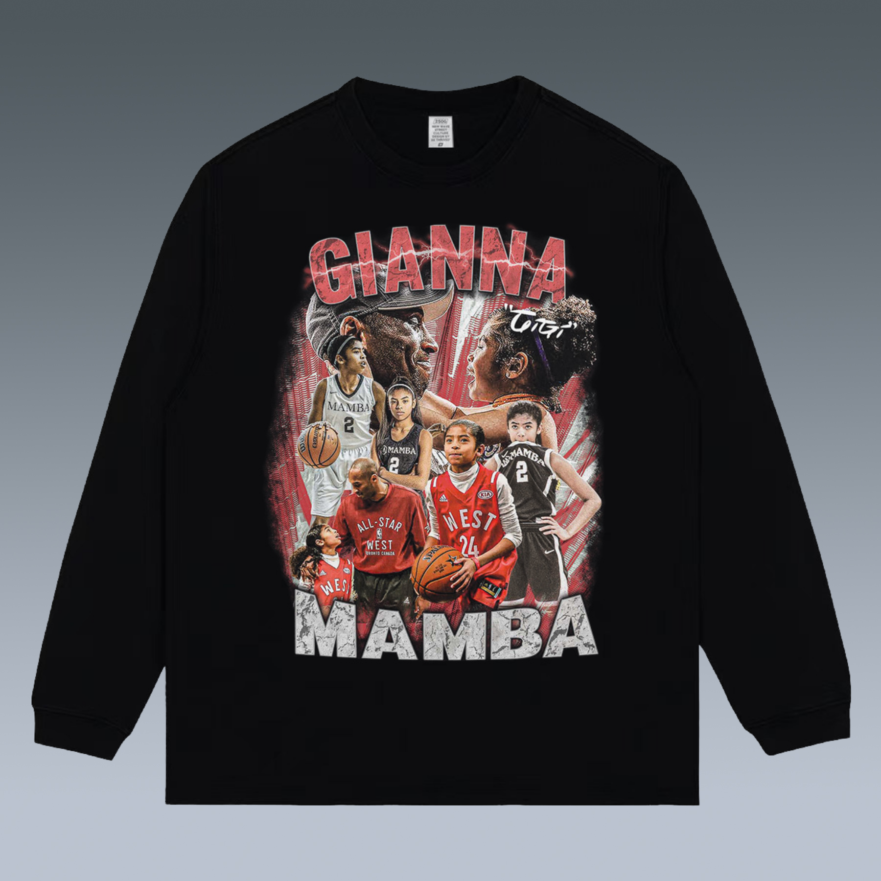 GRAPHIC LONG SLEEVE TEE - KOBE& GIGI - STREETWEAR