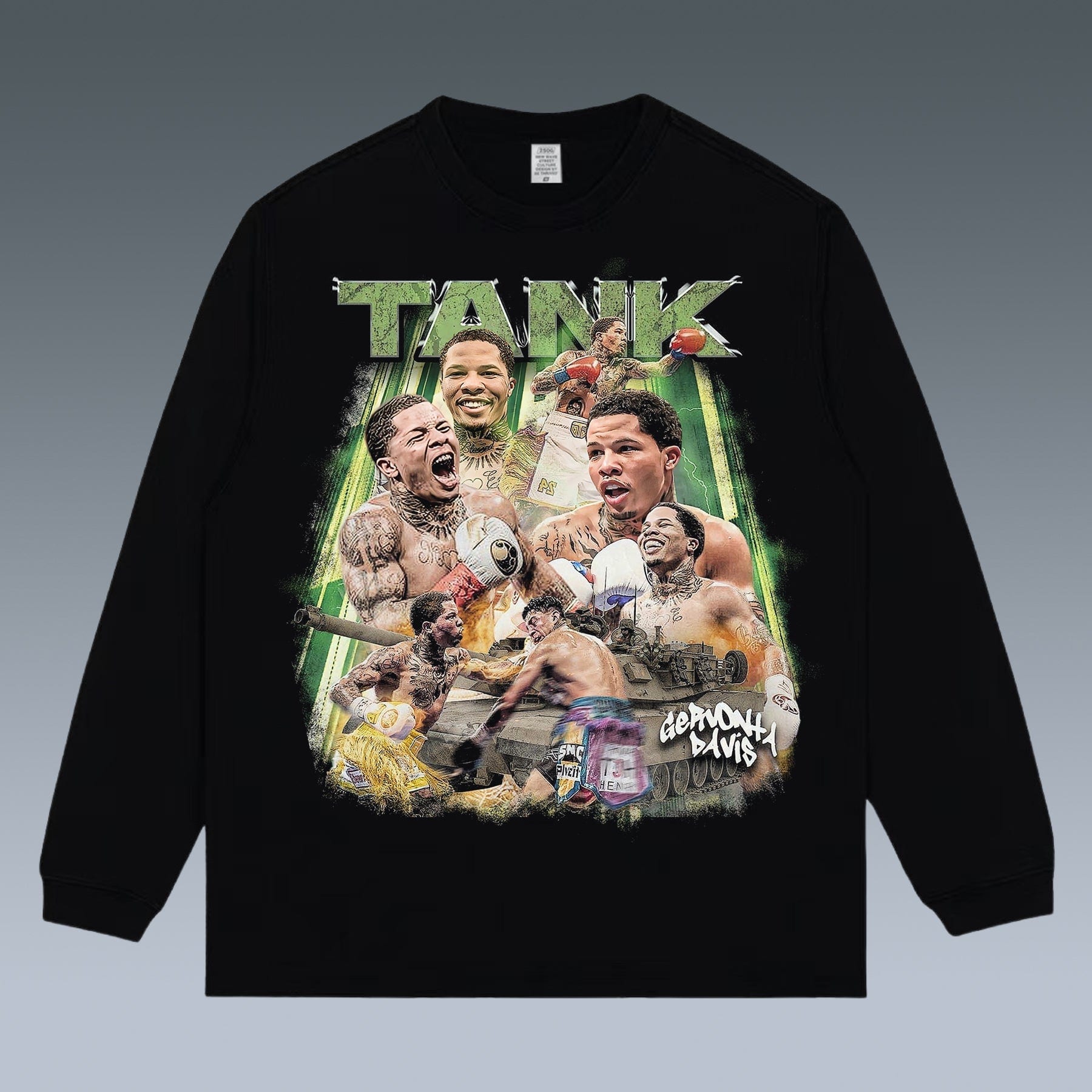 GRAPHIC LONG SLEEVE TEE - GERVONTA DAVIS-TANK - STREETWEAR