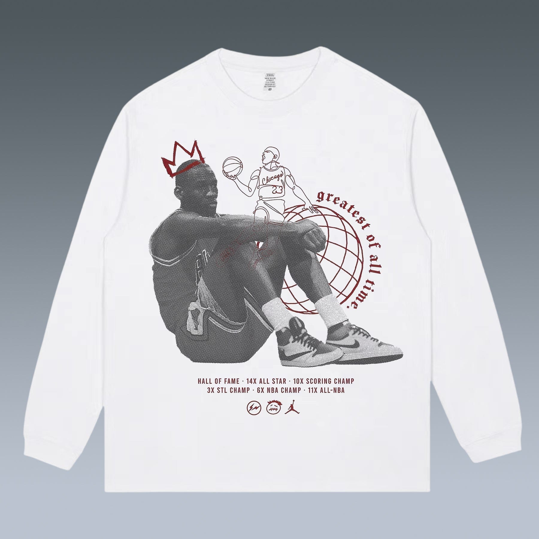 GRAPHIC LONG SLEEVE TEE - MICHAEL JORDAN - STREETWEAR