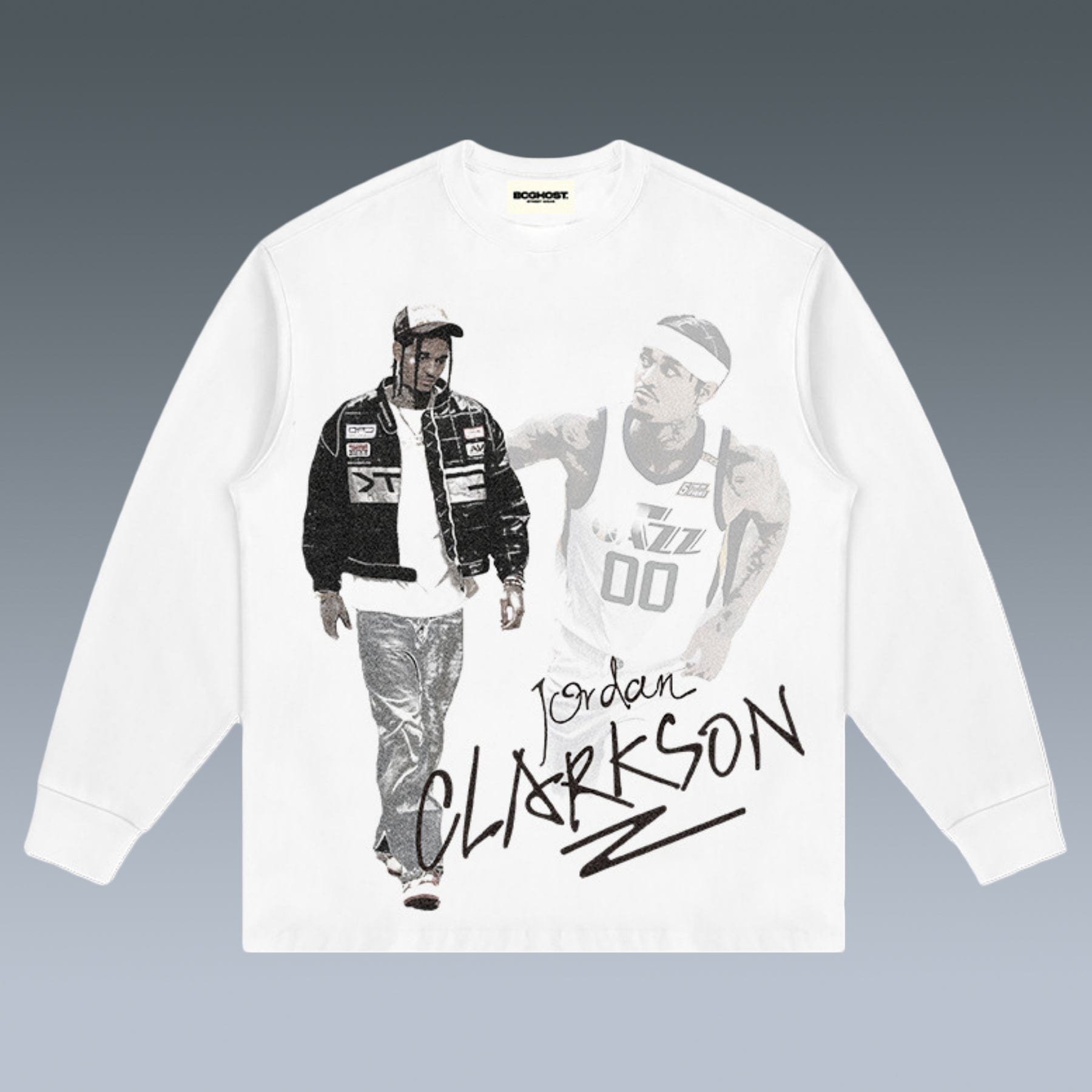 GRAPHIC LONG SLEEVE TEE - JORDAN CLARKSON - STREETWEAR