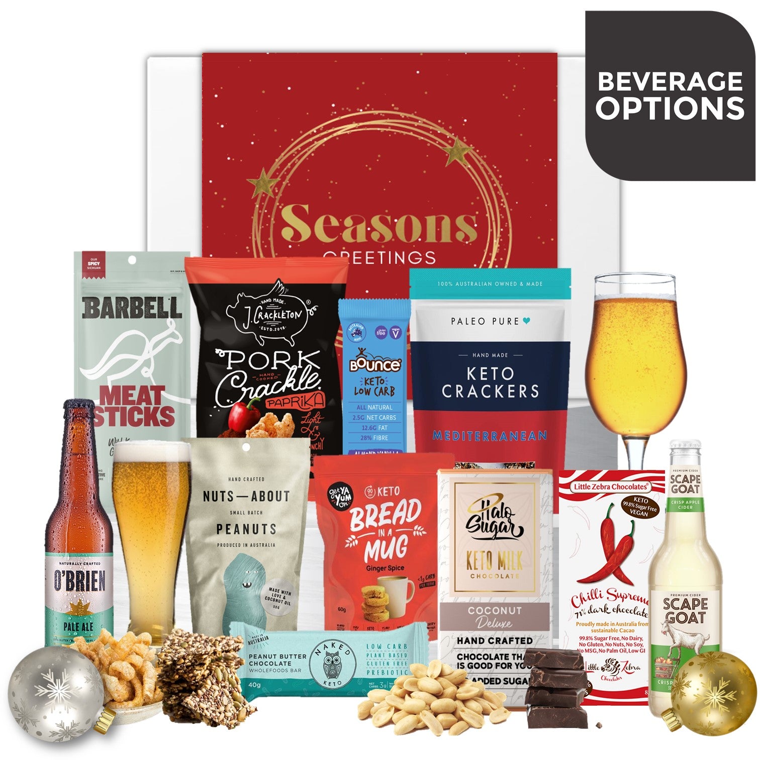 Christmas Beer Hamper With Keto Snacks - Tastebuds product image