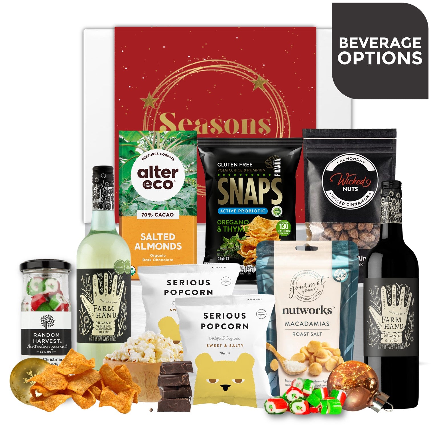 Luxury Vegan Wine Christmas Hamper - Tastebuds product image