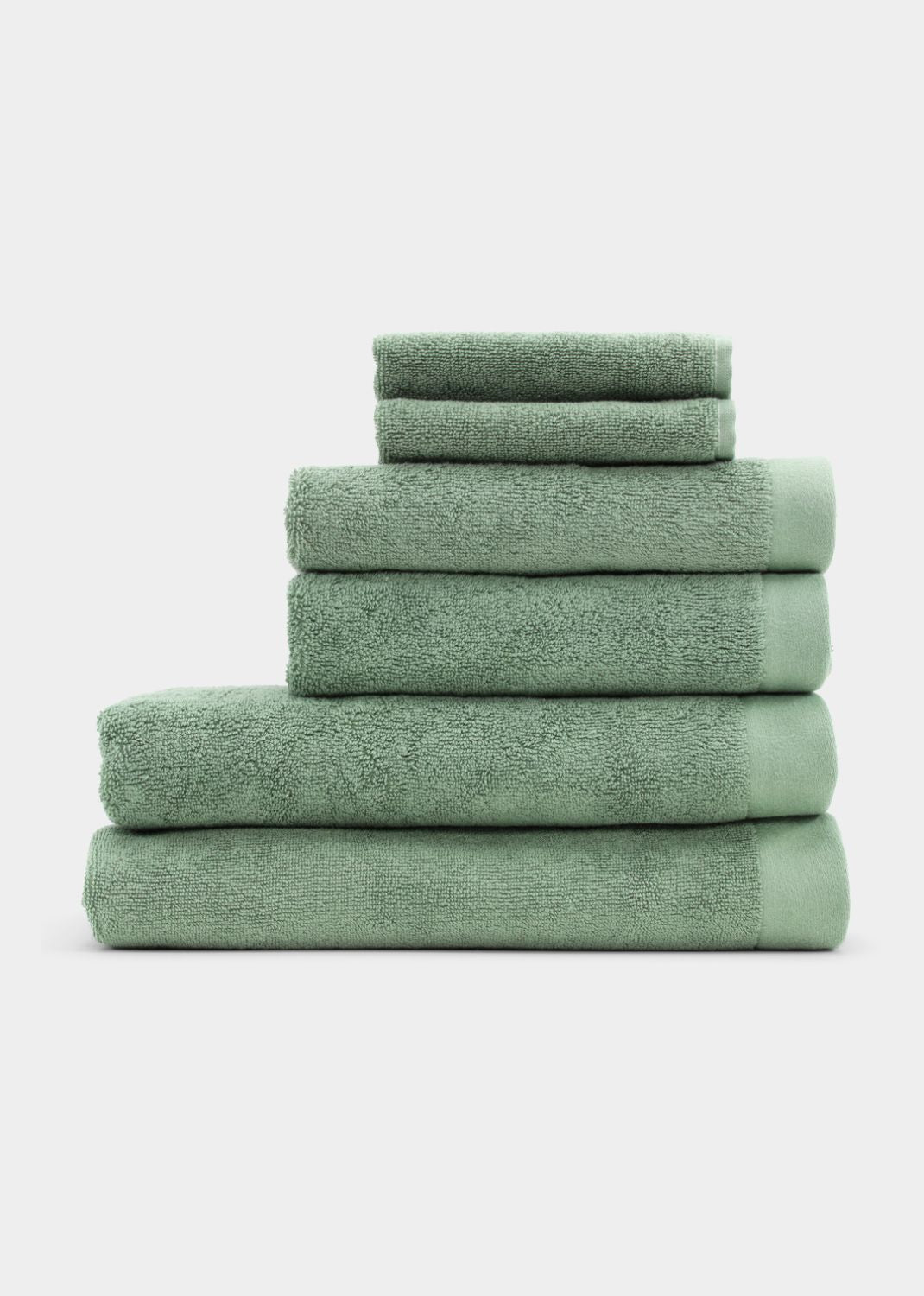 Se Frotte håndklæde - Mørkegrøn - 30x50 hos Sekan Studio - Behageligt sengetøj