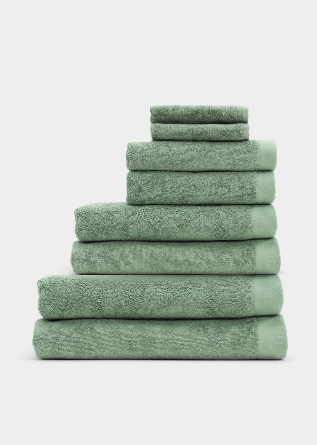 Billede af Håndklædepakke 8 stk - Mørkegrøn
