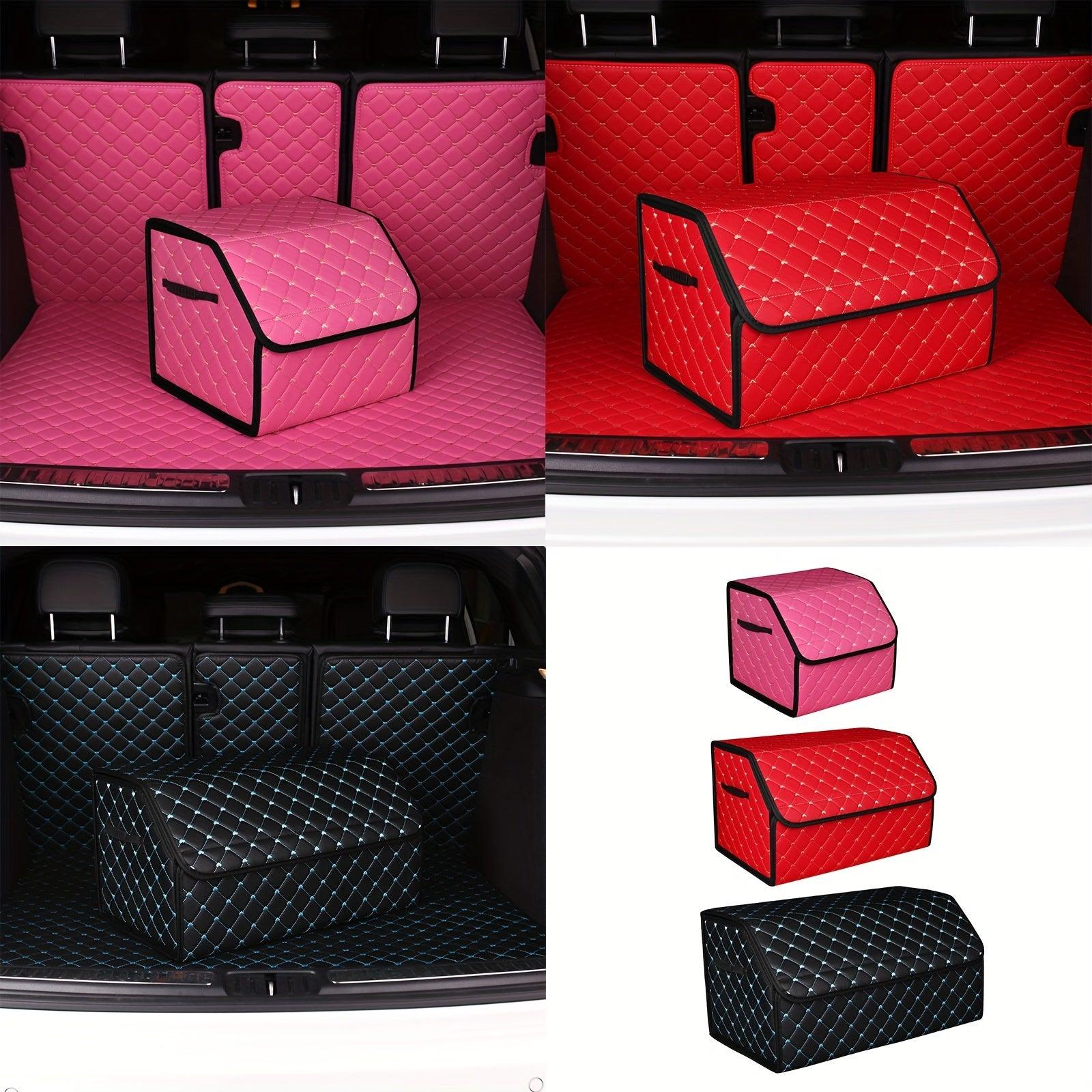 Foldable Car Trunk Organizer - PU Leather, Multipurpose, Durable, & Stylish