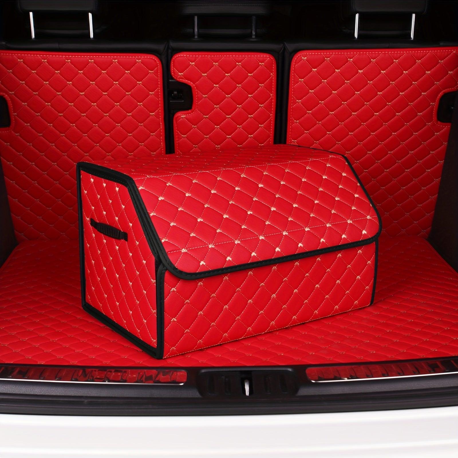 Foldable Car Trunk Organizer - PU Leather, Multipurpose, Durable, & Stylish