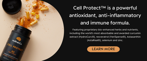 Cell Protect is an advanced antioxidant, antiinflammatory and immune formula featuring curcumin, astaxanthin, quercetin, resveratrol, zinc, brassica and selenium