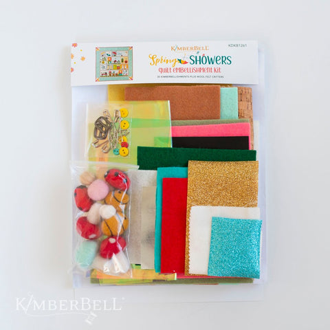 Kimberbell Embellishment Kit Luck O' The Gnome(30 Pcs): Includes Spring Has  Sprung Buttons KDKB186, Applique Glitter, Leather, Pair with Machine