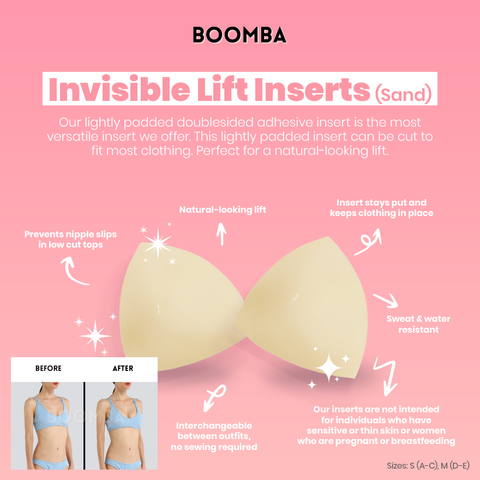BOOMBA Invisible Lift Inserts (Sand)