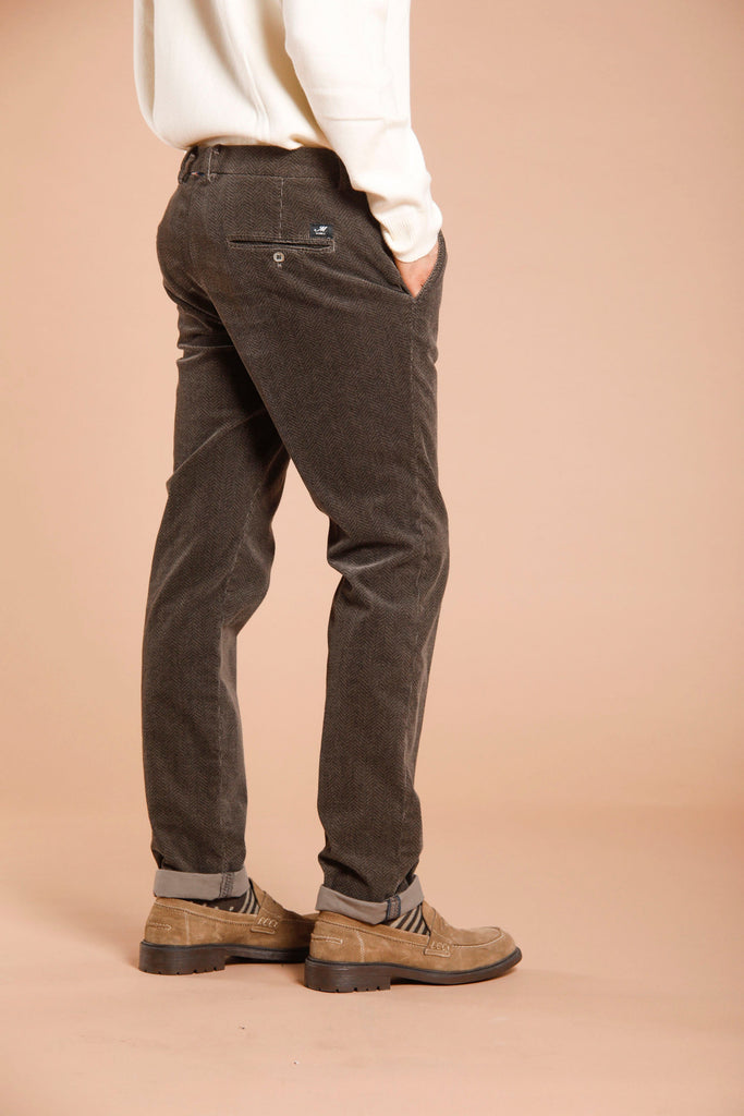 Milano Style pantalon chino homme en gabardine et modal stretch coupe