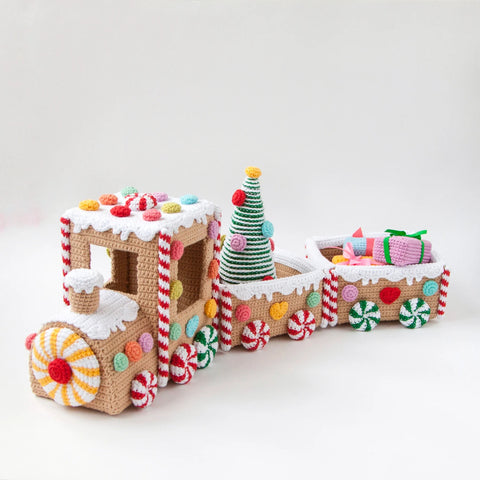 Gingerbread Train Engine - Crochet Pattern – Leila Patterns