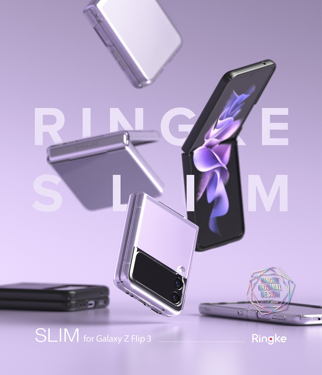Samsung Galaxy Z Flip 3 Case Cover| Slim Series| Black