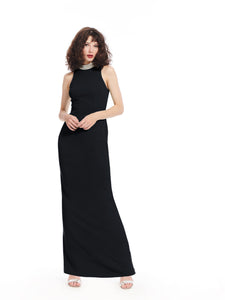 Emily SHALANT Feather Shoulder Luxe Jersey Top in Black | Formal Gowns & Casual Wear for Women