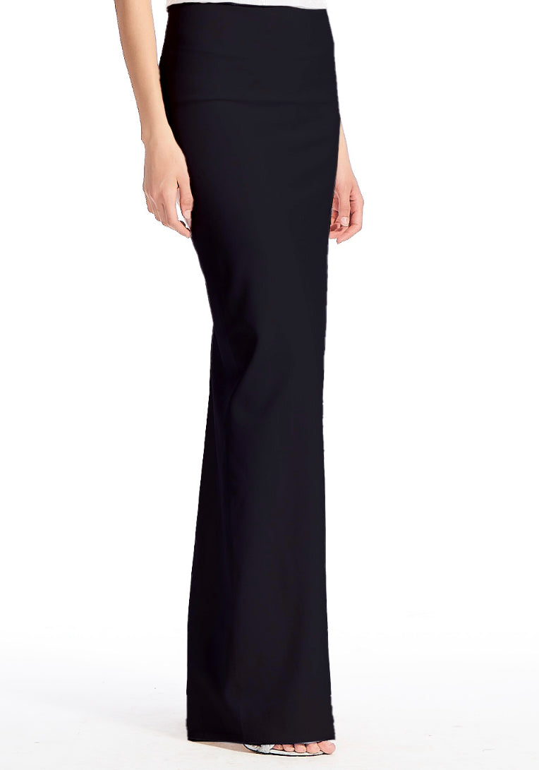 Long Stretch Crepe Column Skirt – Emily Shalant