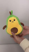 Load and play video in Gallery viewer, Avocado Reversible Plushie Toys Stuffed Animal Mood Plush Double-Sided flip Show Your Mood

