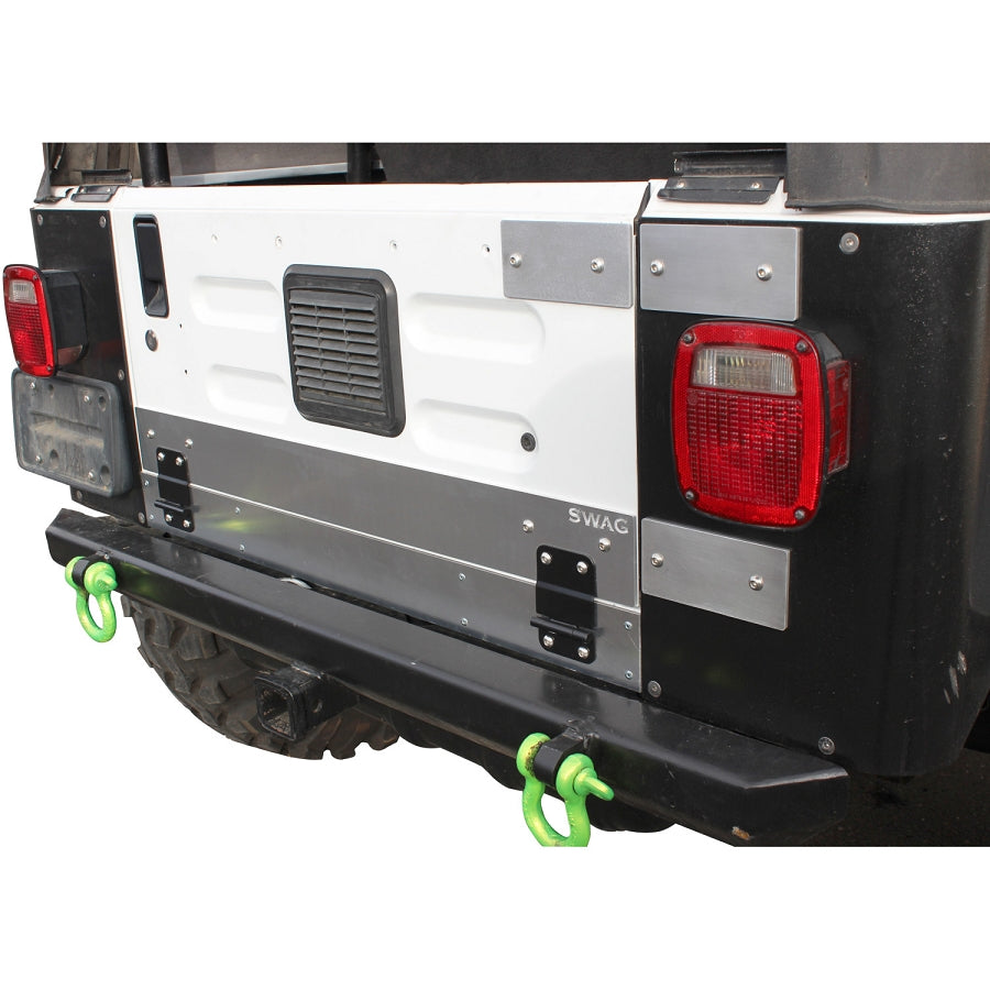 SWAG Jeep Wrangler Aluminum Drop Down Tailgate Conversion Kit – SWAG Off  Road
