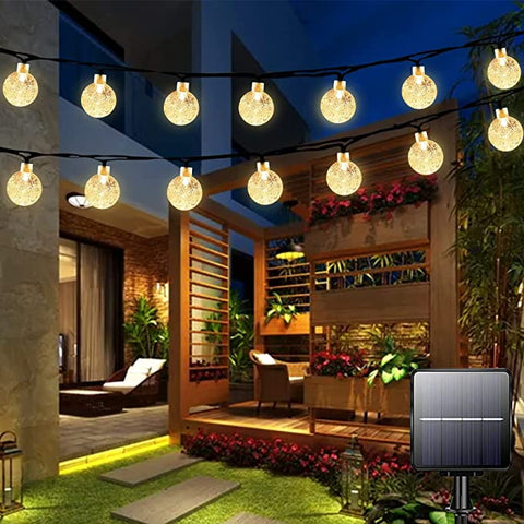 Solar Garden Lights Outdoor Waterproof, 50LED 7M Lights