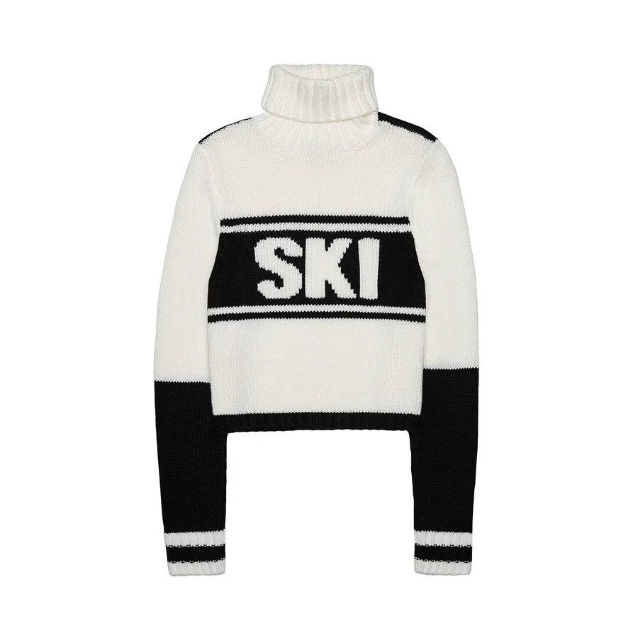Black Cropped Ski Turtleneck