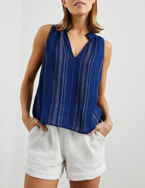 Navy Stripe Christy Top - Pell 1990