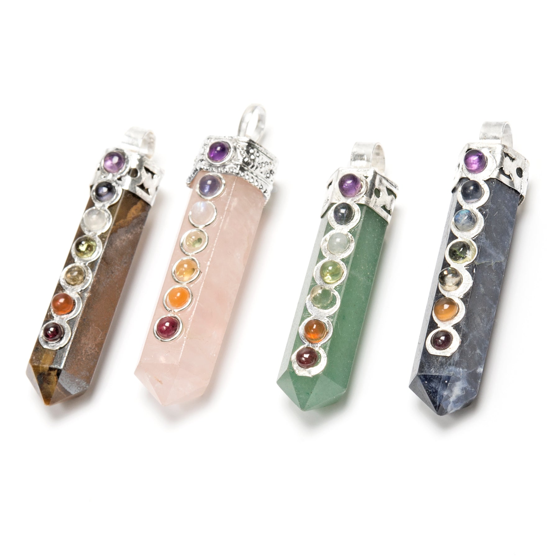 Product Image for Hängsmycken - Chakra, hänge stenar på slipad spets - Kristallrummet