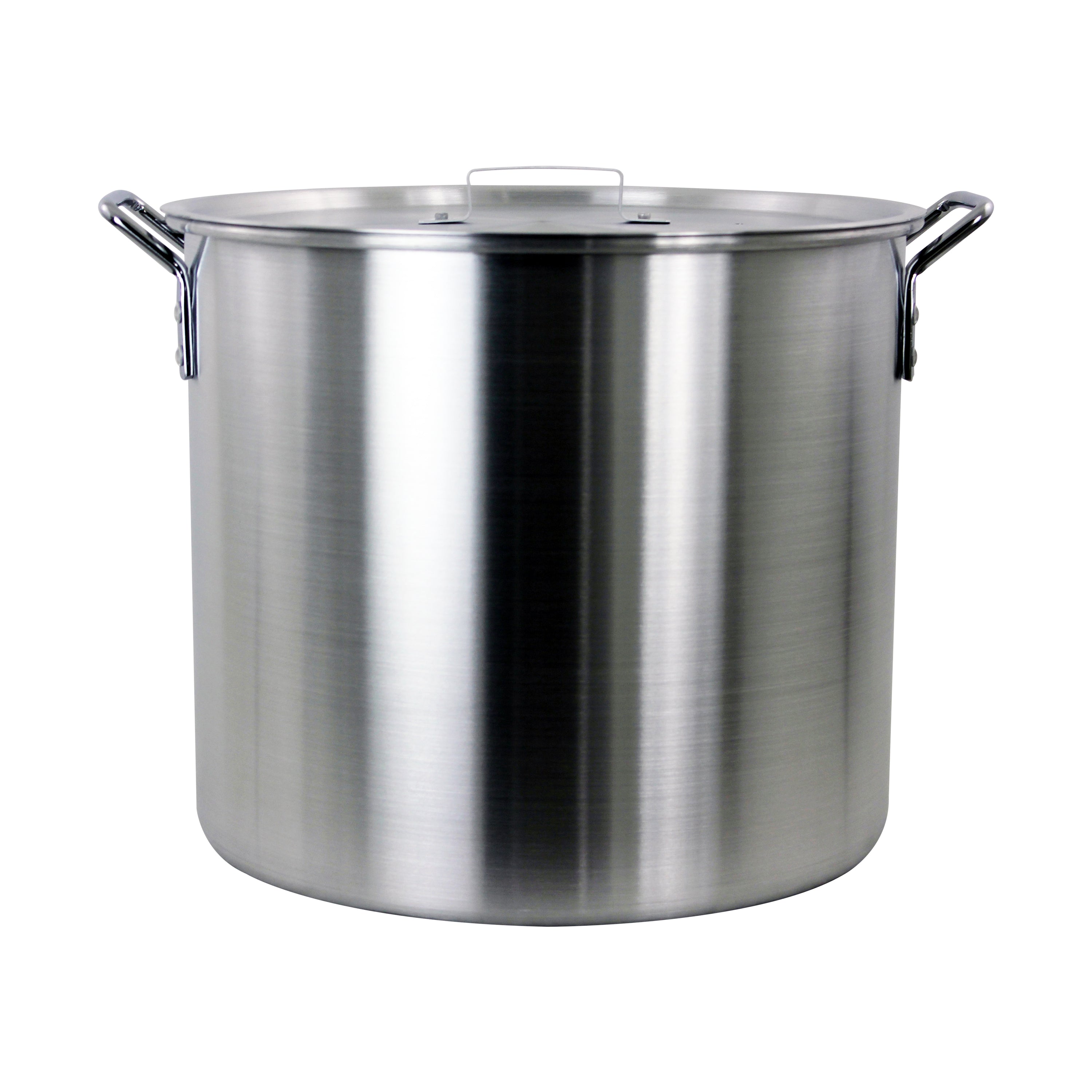 42 Qt. Aluminum Stockpot with Strainer Basket and Lid