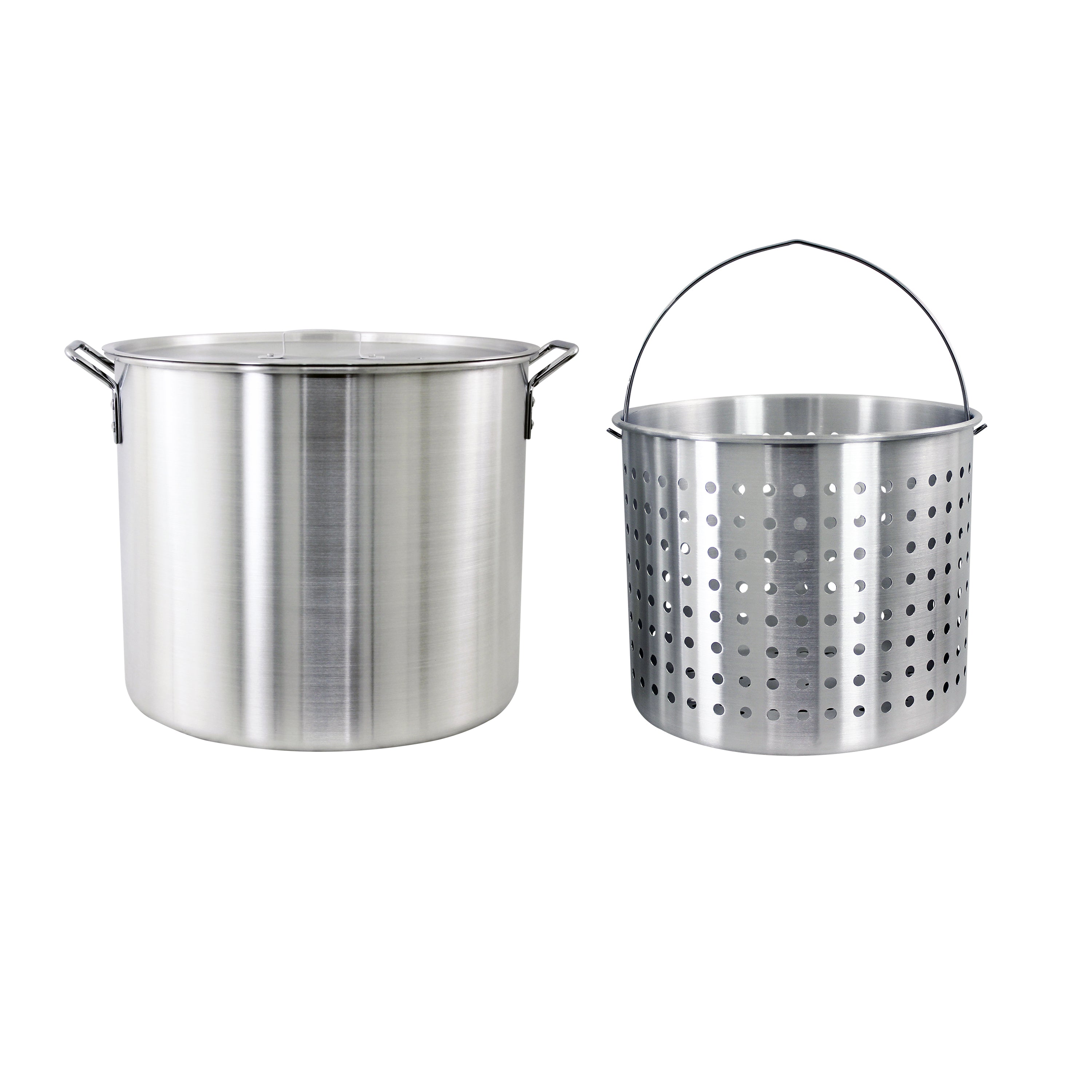 60 QT. Aluminum Pot with Basket