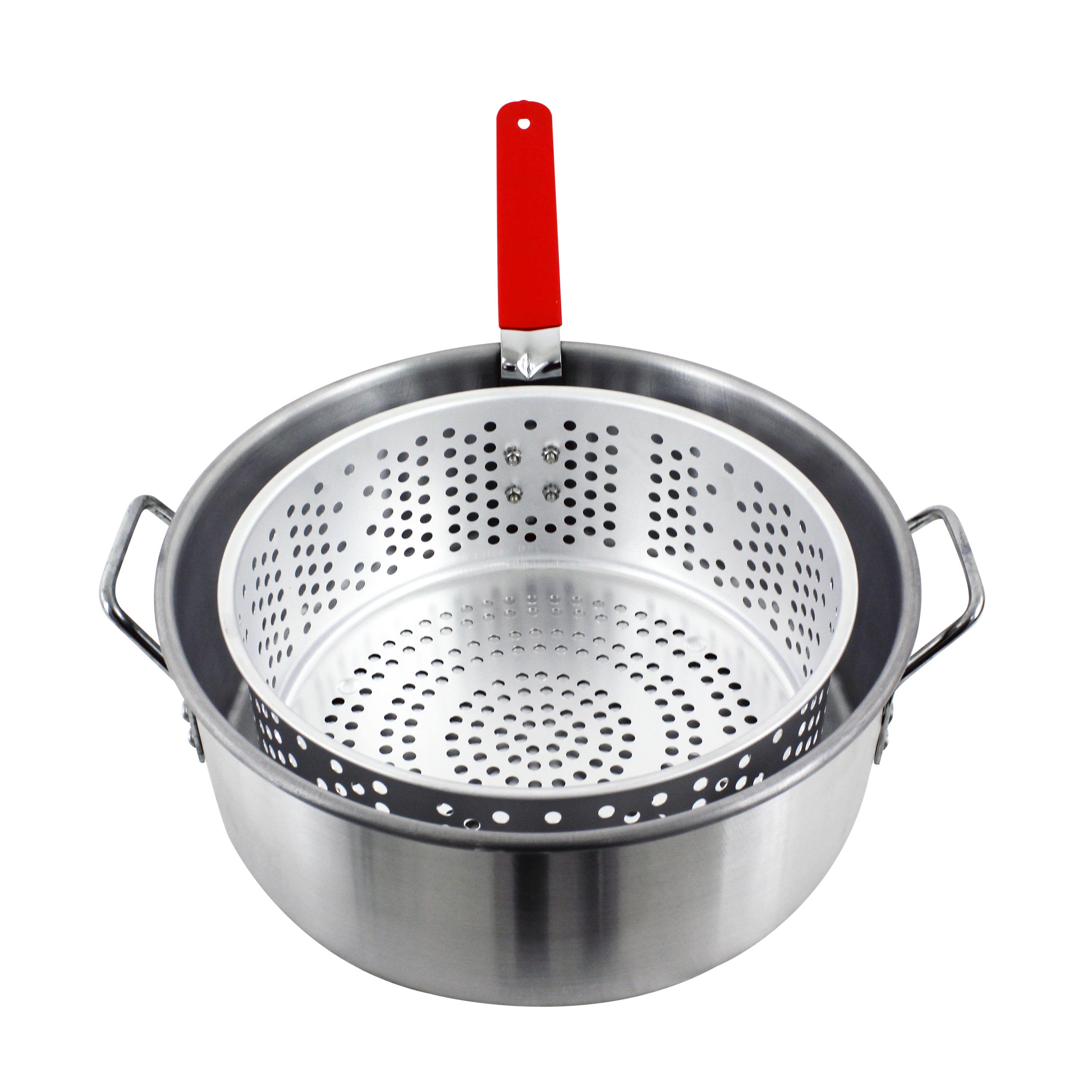 CHARD ASP42 Aluminum Stock Pot and Perforated Strainer Basket Set