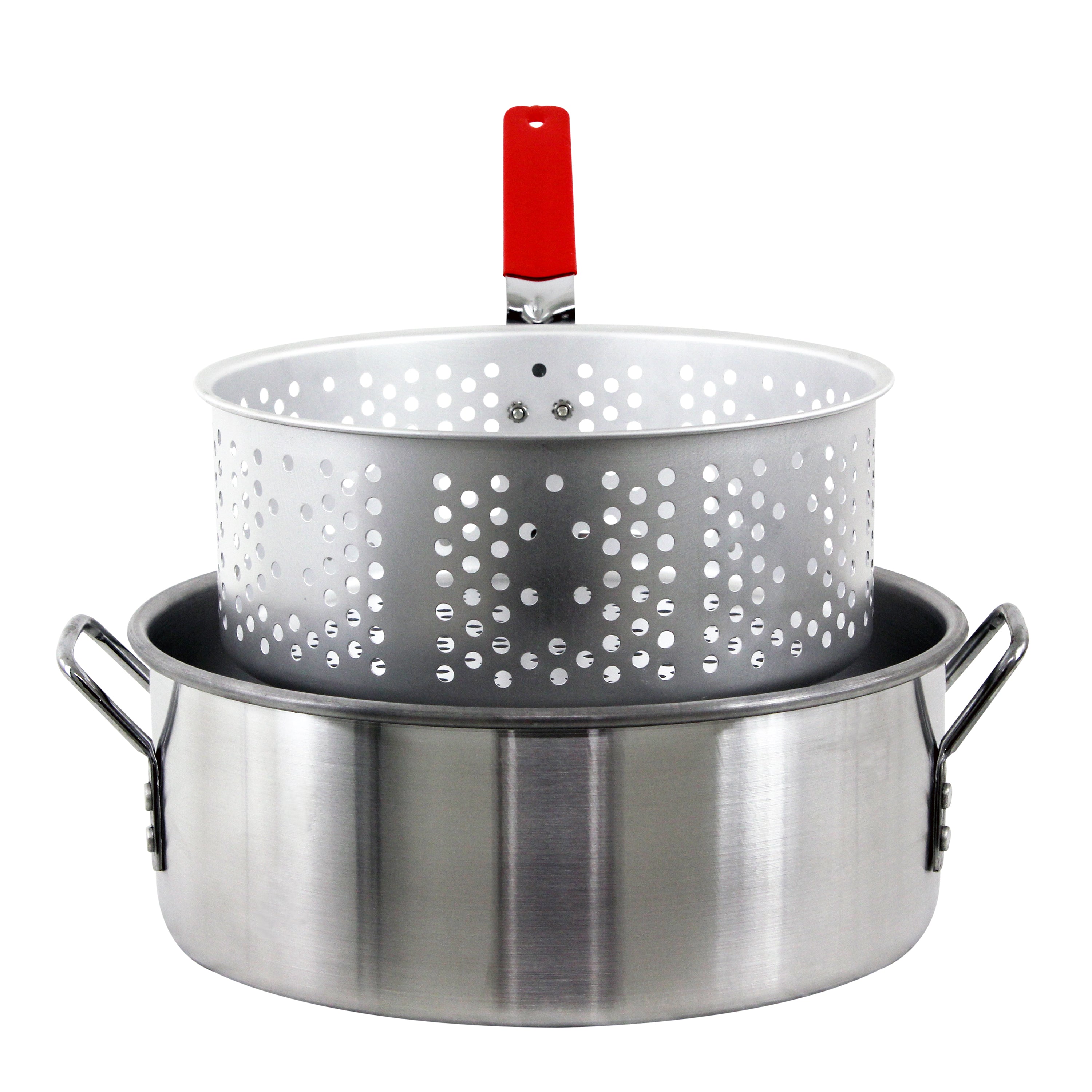 CHARD ASP42 Aluminum Stock Pot and Perforated Strainer Basket Set