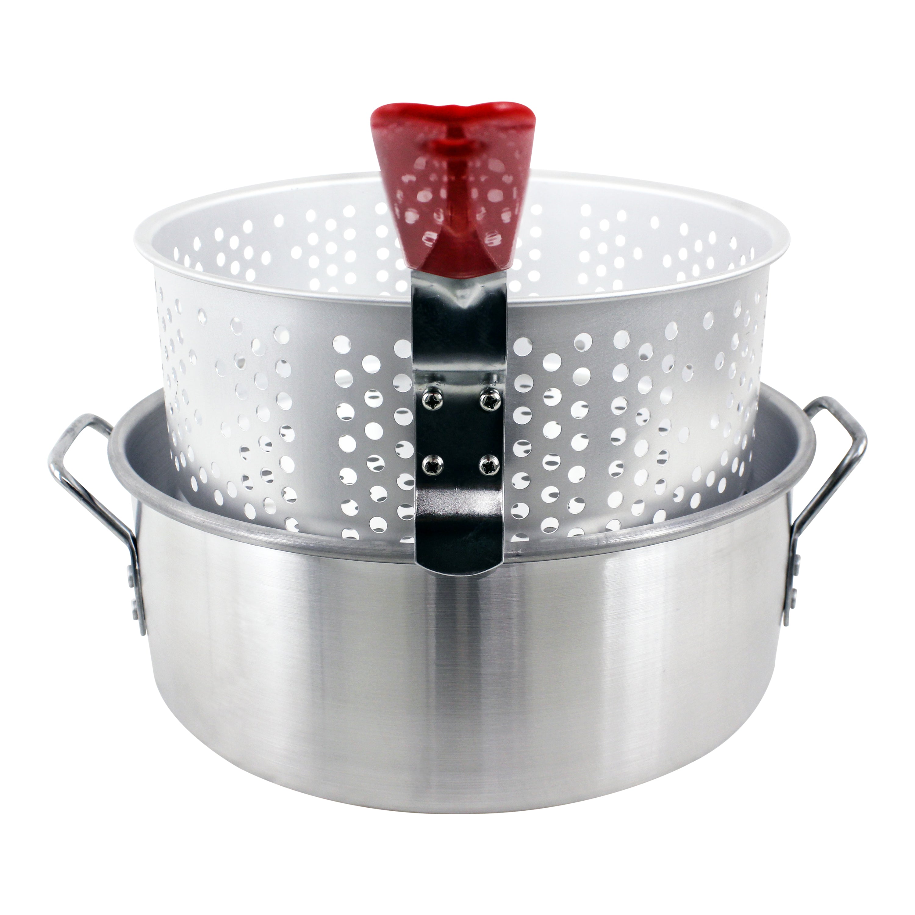 CHARD ASP42 Aluminum Stock Pot and Perforated Strainer Basket Set