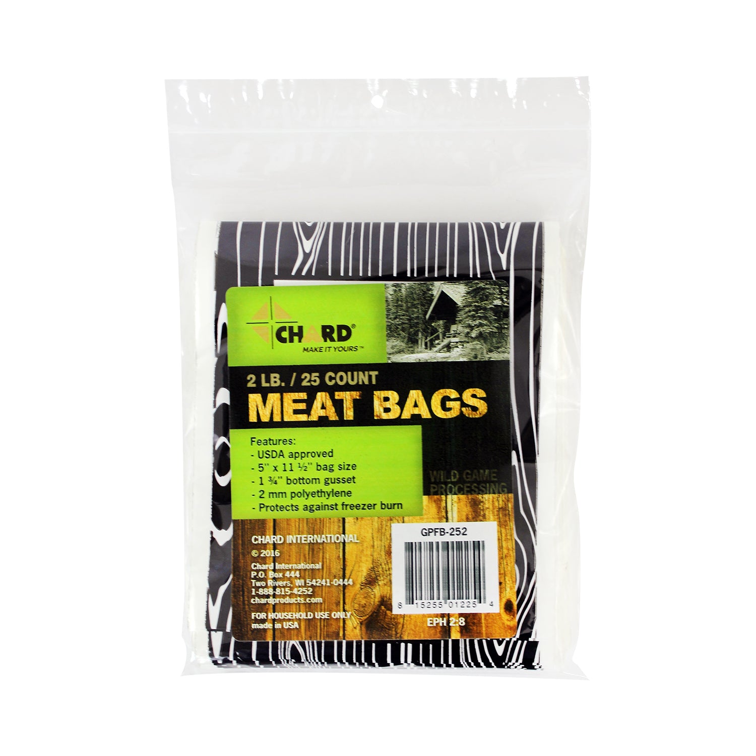 [120 Pack] 2lb Wild Game Bags for Freezer Storage - Meat Bags for Your Ground Meat Packaging System - Polyethylene Wild Game Meat Bags to Protect