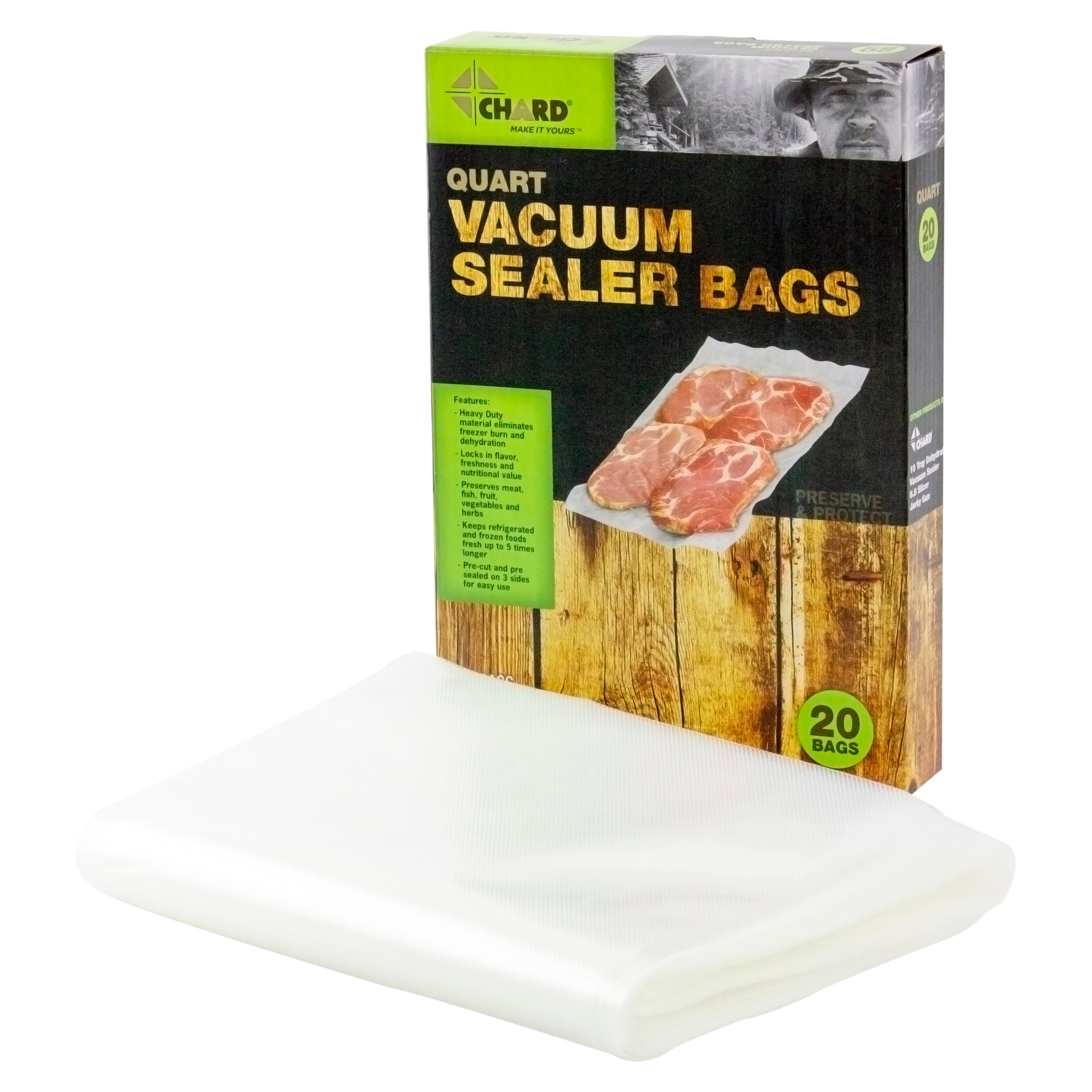 Quart Vacuum Sealer Bags, 20 Count