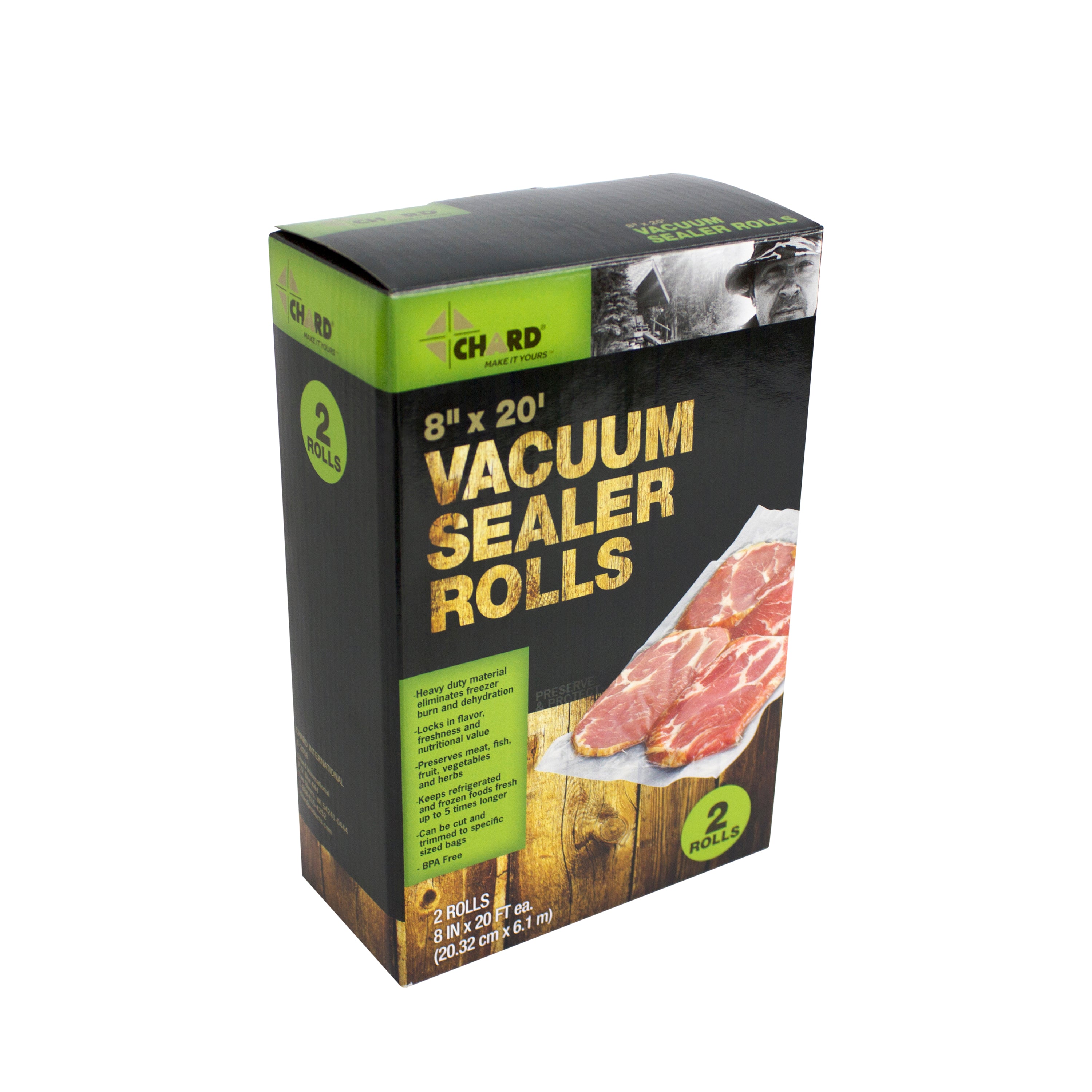 8 x 20' Vacuum Sealer Rolls, 2 Pack