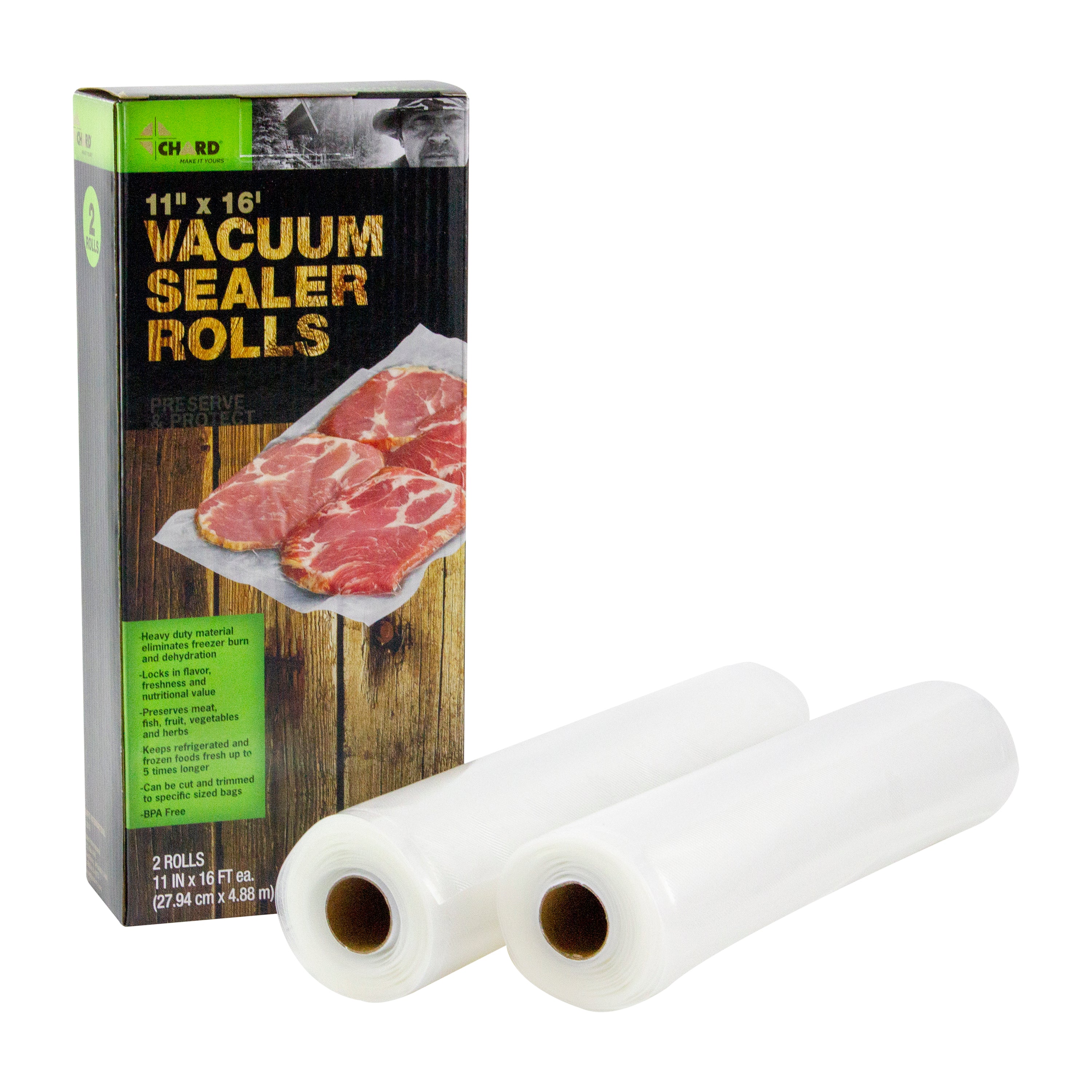 11 x 16' Vacuum Sealer Rolls, 2 Pack