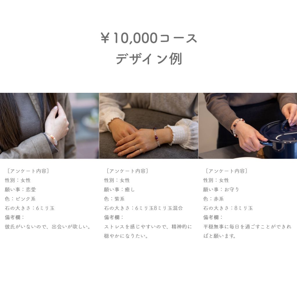 一万円コースのデザイン例