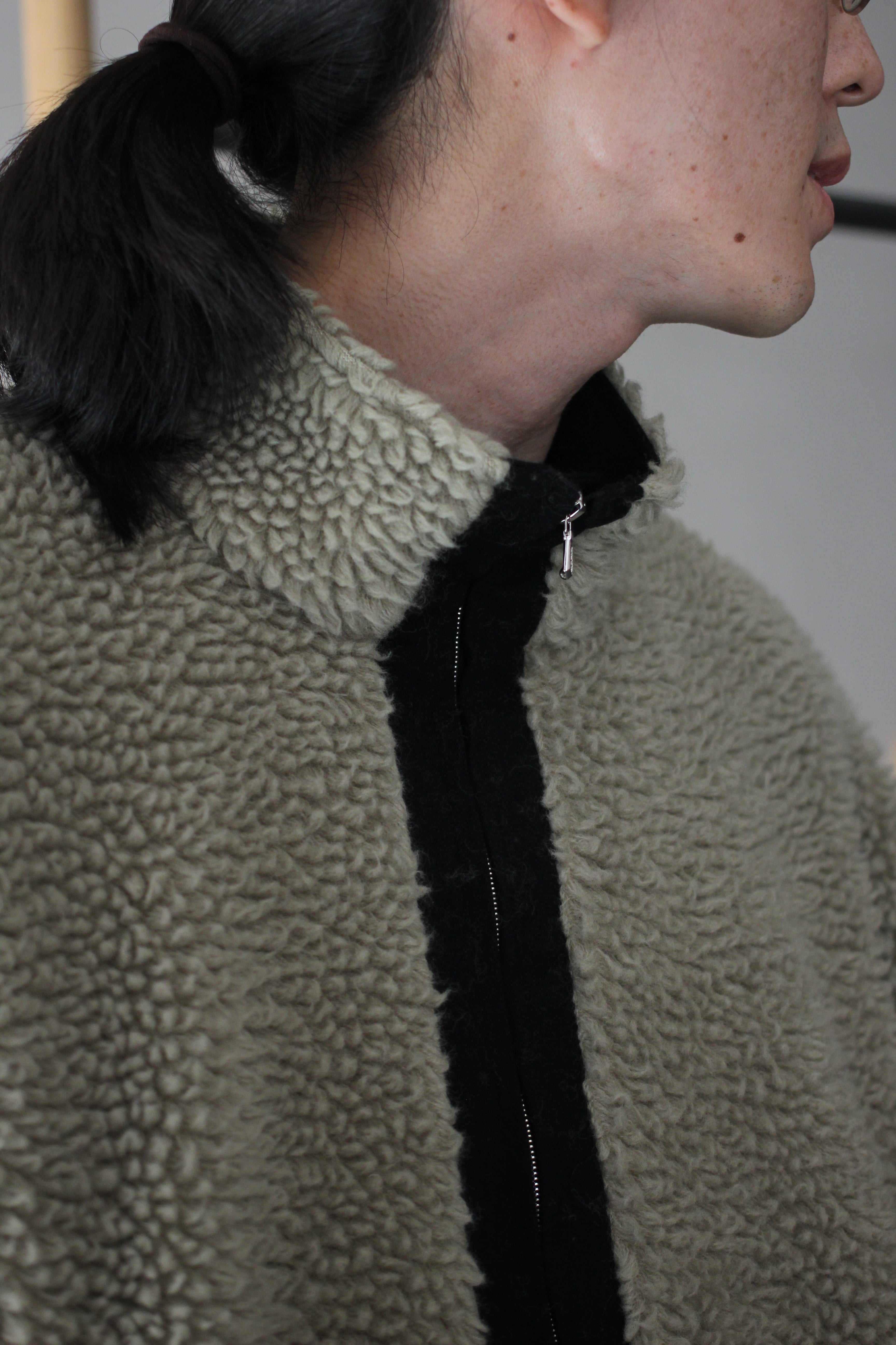 超美品の WOOL BOA ZIP LONG JACKET stein tdh-latinoamerica.de