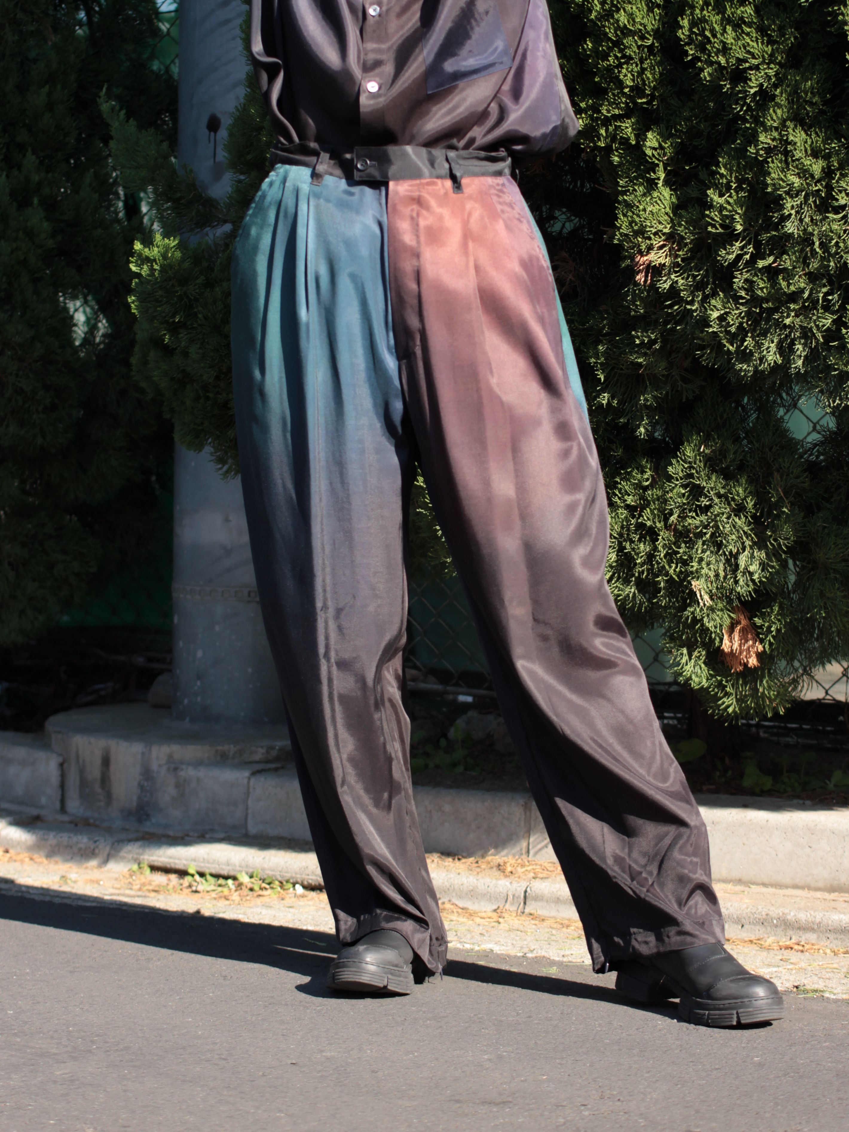 stein CUPRO WIDE EASY TROUSERS ブルーグレー+asociacioncheercba.org