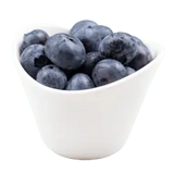 Blueberries in a white bowl